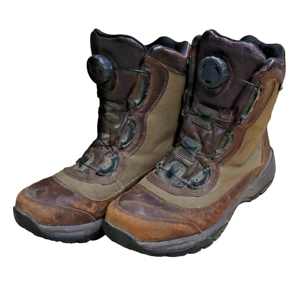LL Bean BOA Technical Mens Brown Leather Waterproof Hunting Boots GoreTex Size 6